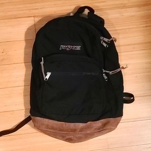 Jansport black & brown backpack 18" x 14" x 5".